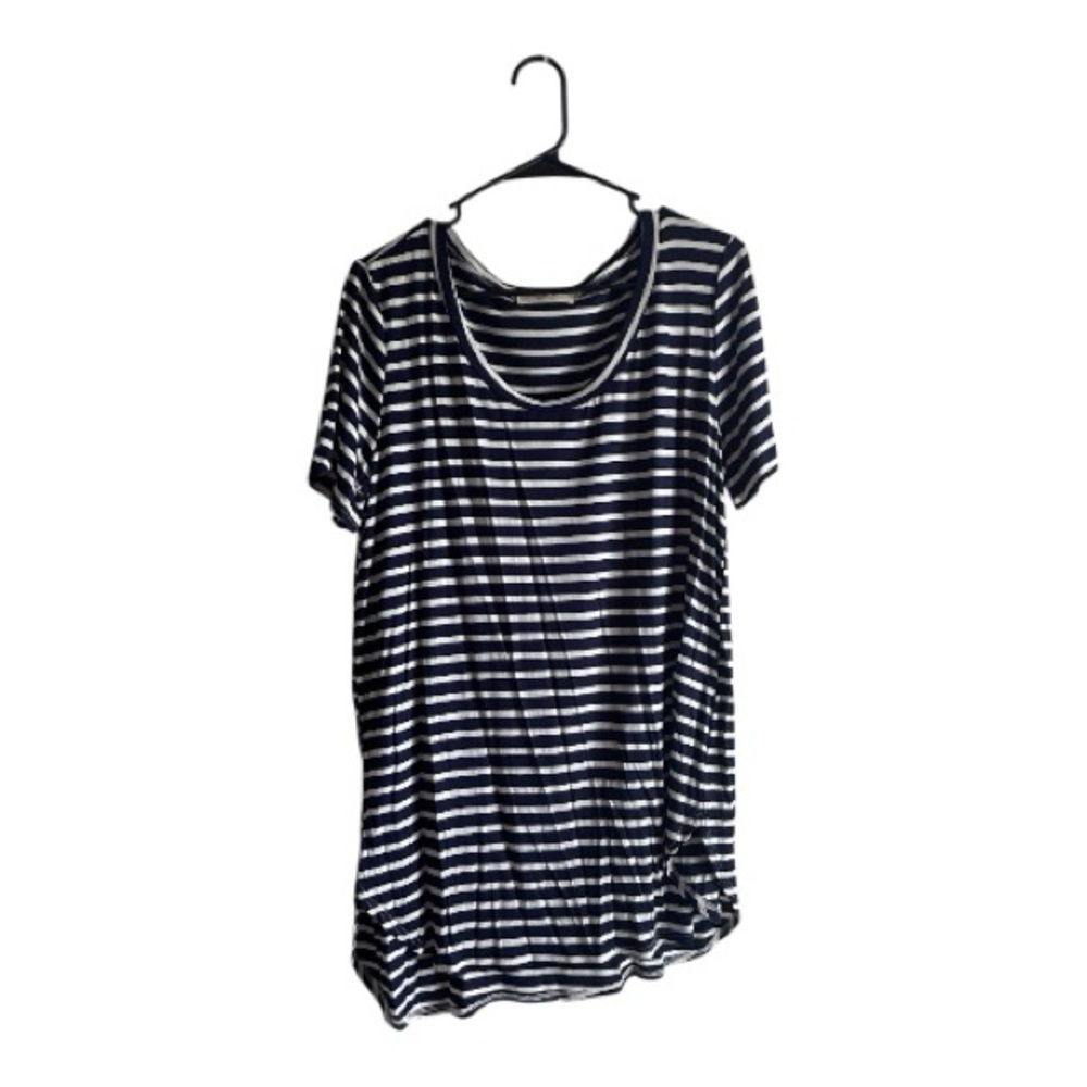NWOT Again Women’s Size 2XL Striped Blue Tunic Top